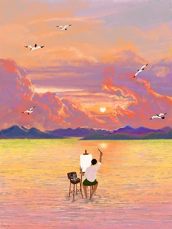 我在比赛现场焚烧参赛画作后，学姐却急了