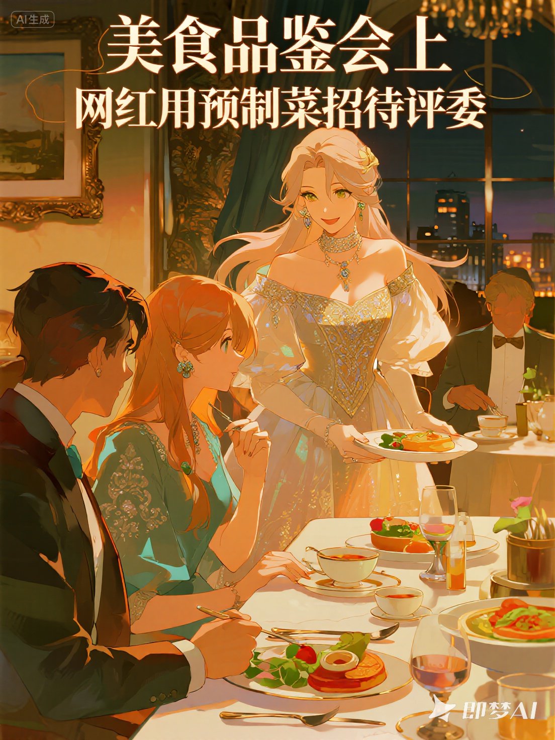 美食品鉴会上，网红用预制菜招待评委