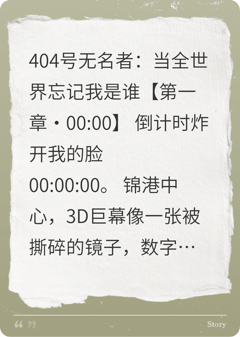 404号无名者：当世界忘记我是谁