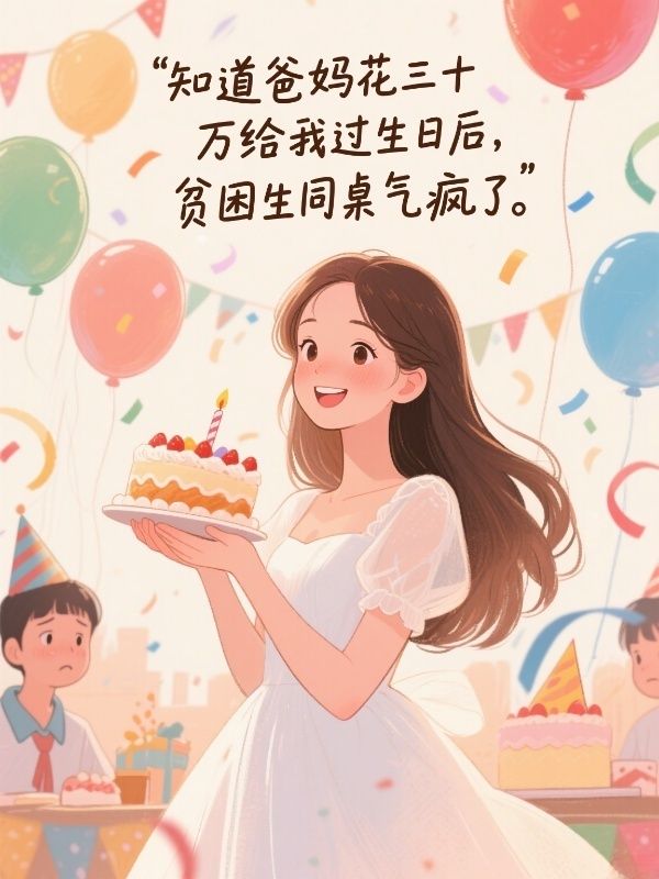 知道爸妈花三十万给我过生日后，贫困生同桌气疯了