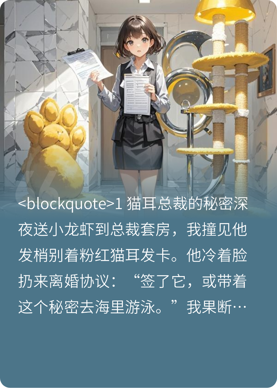 高冷总裁的猫耳发卡