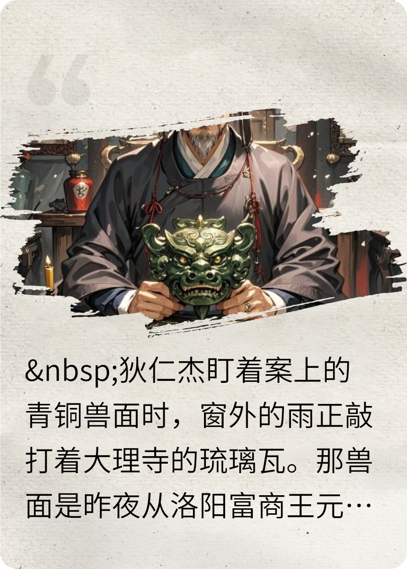 青铜兽面案