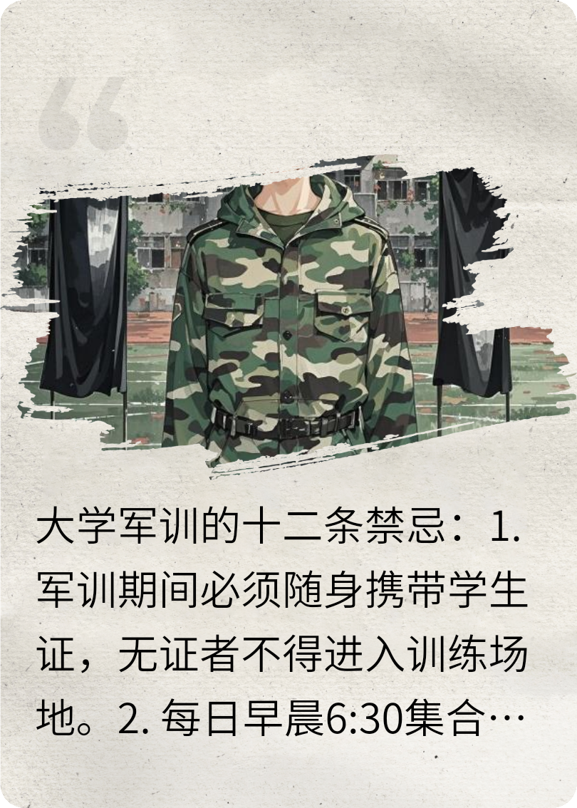 大学军训的十二条禁忌