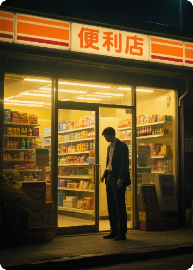 午夜便利店。