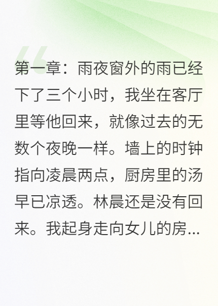 每晚坐在沙发等待归家的冷漠丈夫