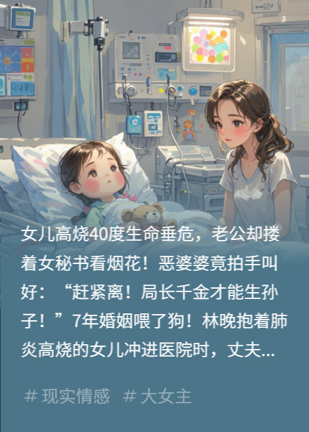 女儿高烧40°老公在陪女秘看烟花