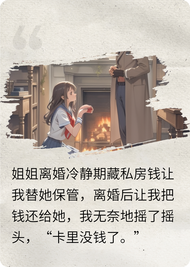 帮姐姐保管私房钱，我赔了一套房