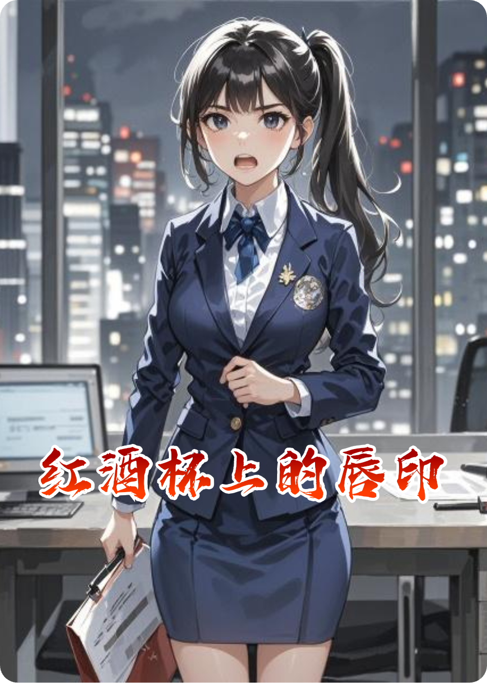 红酒杯上的唇印