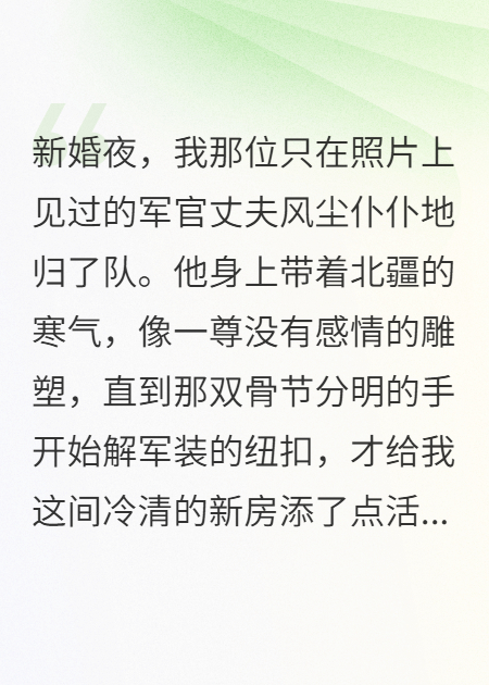 军婚如烈酒，我先干为敬