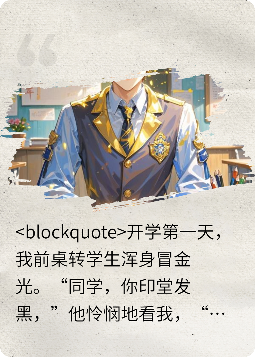我的怨种前桌是财神