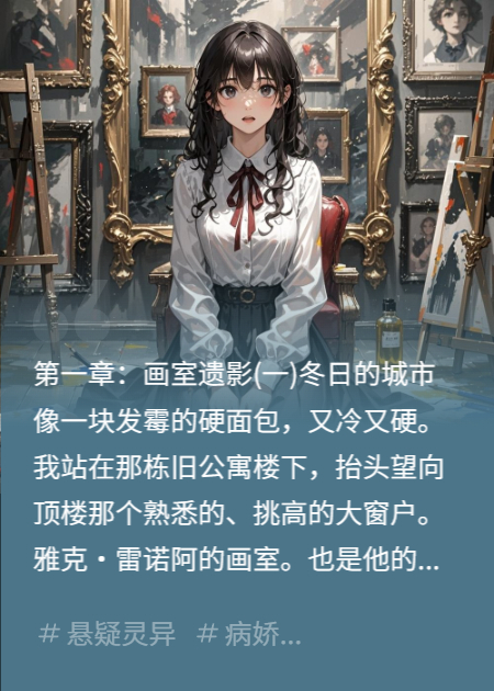 她的眼睛在画布上流血