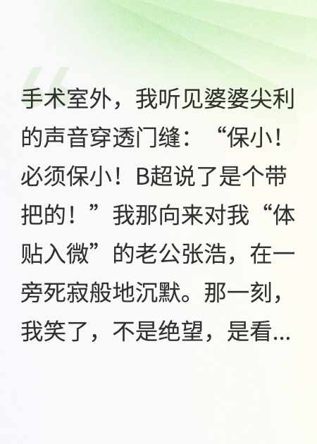 我难产，婆婆让医生保小不保大