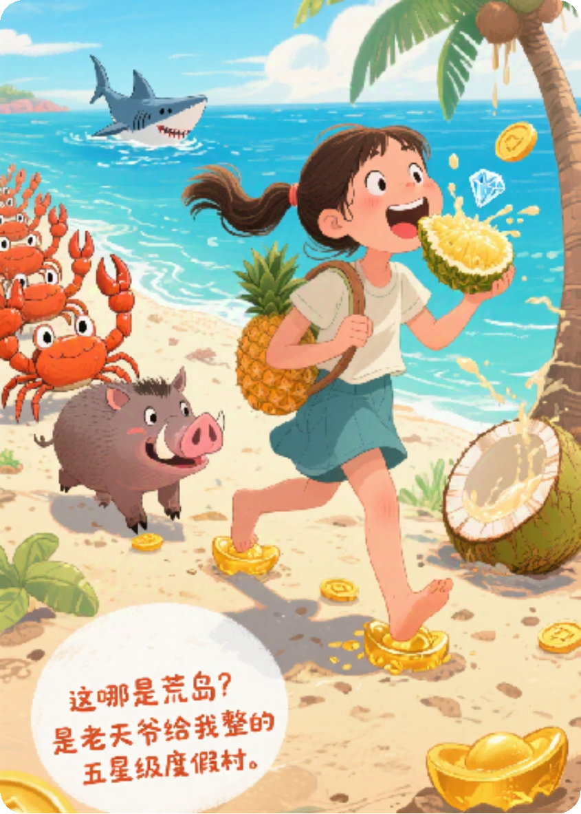 福来岛生存：老天爷追着我喂饭吃