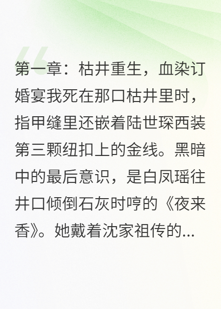 锦绣重生之旗袍美人
