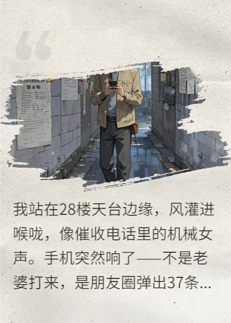 我爬上天台那天，朋友圈炸窝了
