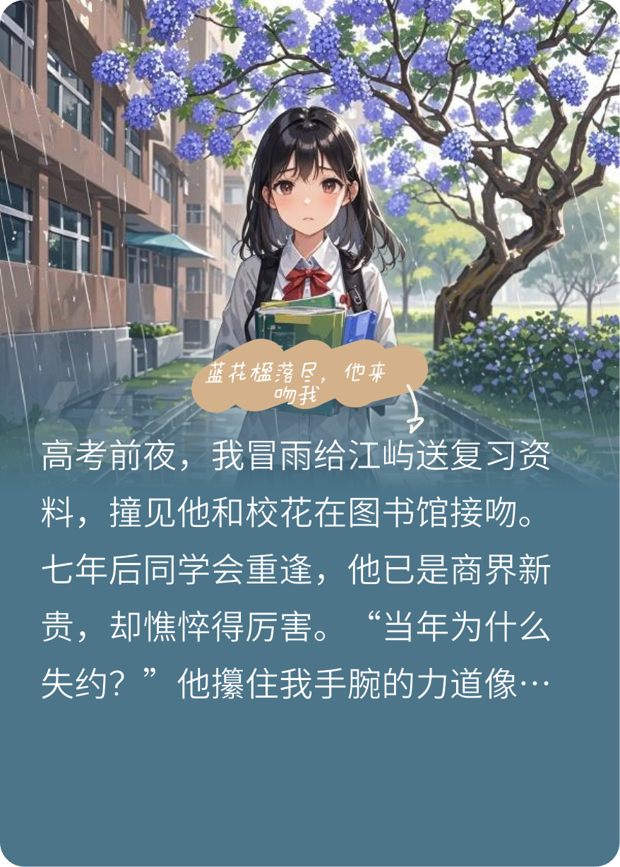 蓝花楹落尽，他来吻我