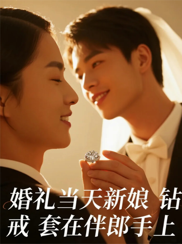 婚礼当天新娘把钻戒套在伴郎手上