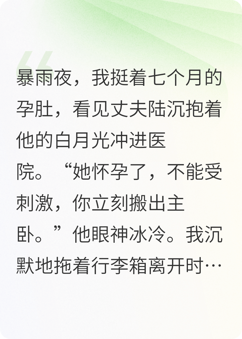 被赶出门那夜我揣着他的崽