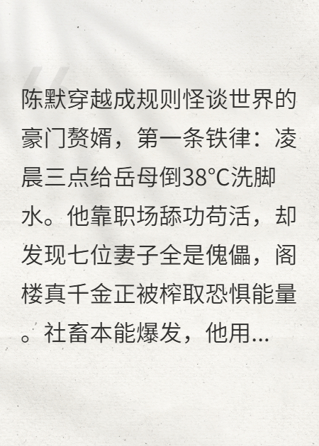 规则之城：赘婿101号