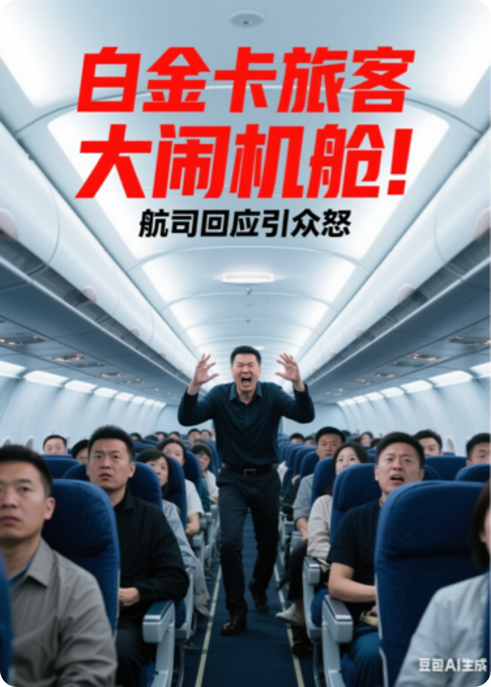 白金卡大闹机舱航司回应引众怒