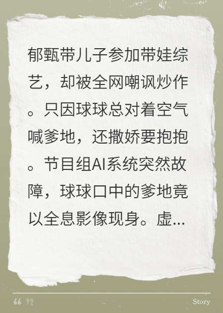 萌宝带AI爹地爆红恋综