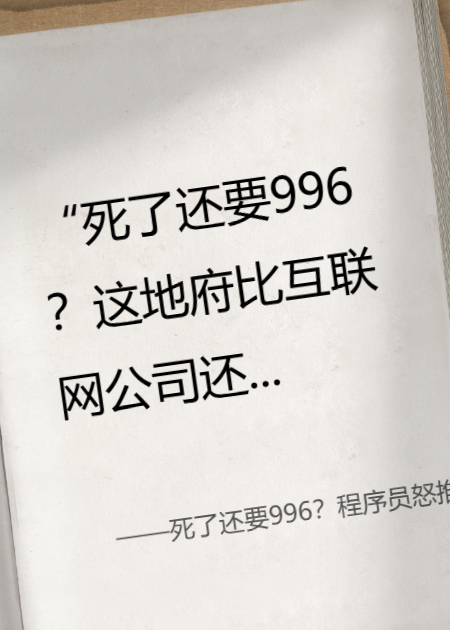 死了还996？程序员怒推地府改革