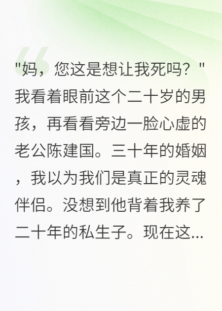 丁克三十年老公私生子要我半套房