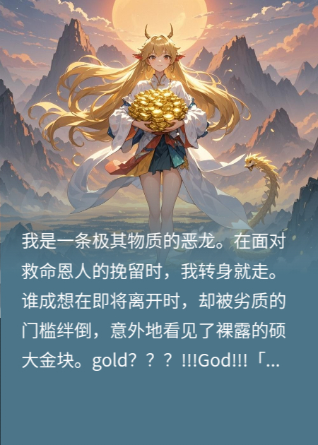 物质恶龙，宁死不穷