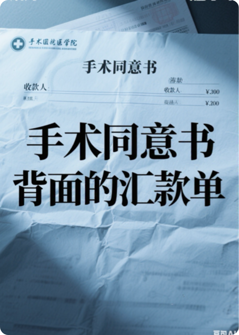 手术同意书背面的汇款单