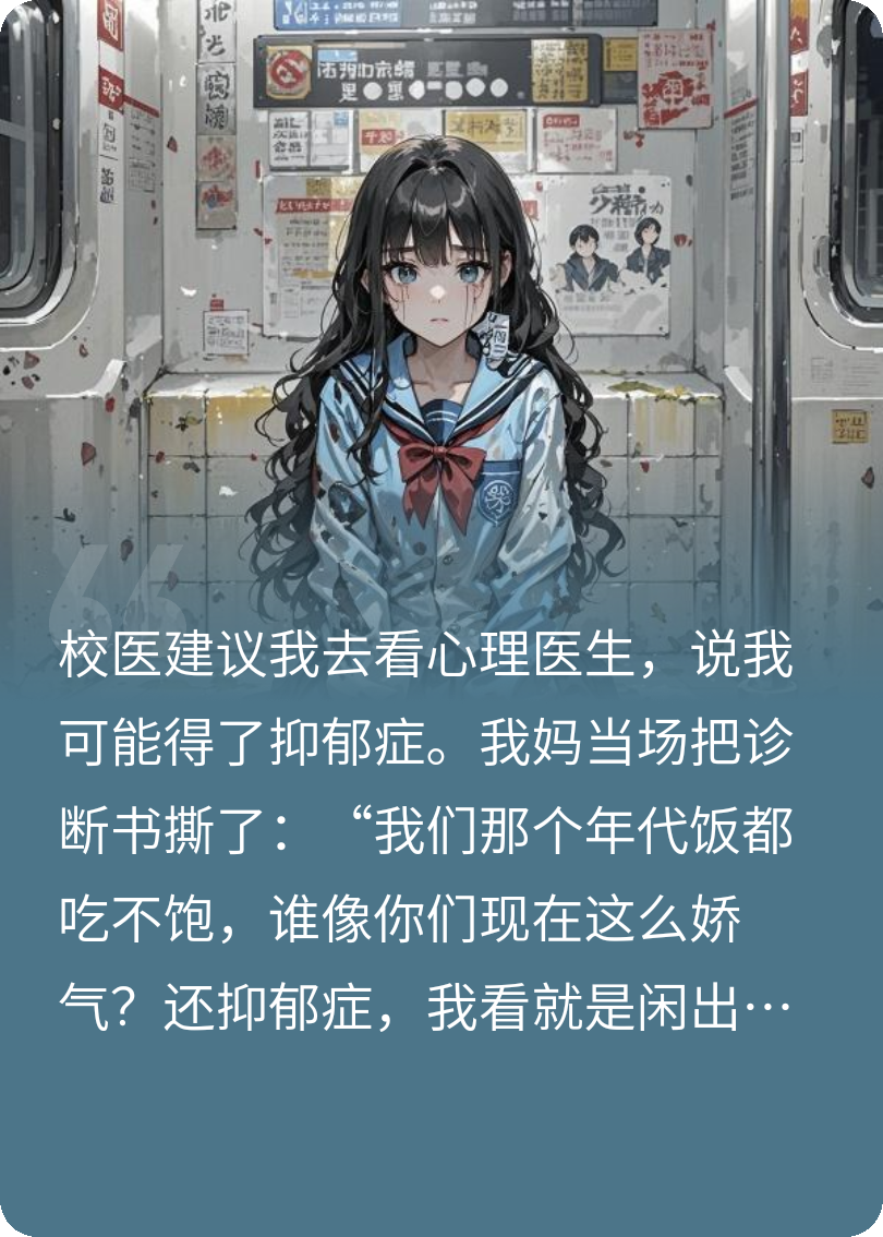 我妈说抑郁症矫情，让我每天假笑