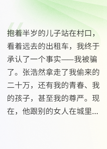 抛妻弃子的渣男，终于栽在我手里