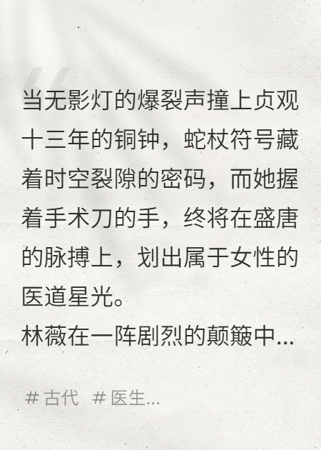 穿越贞观：女医的长安志