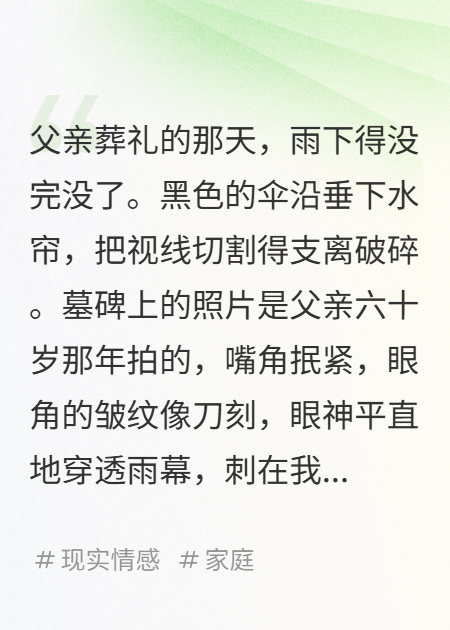 不被理解的父爱