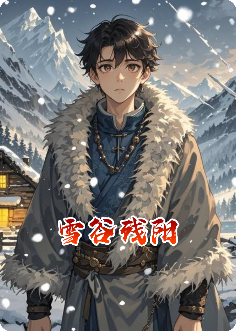 雪谷残阳