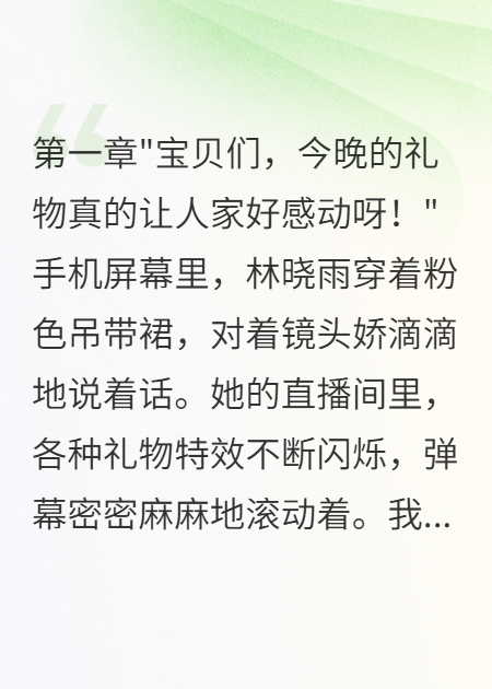 女友和大哥私奔，我买断直播公司