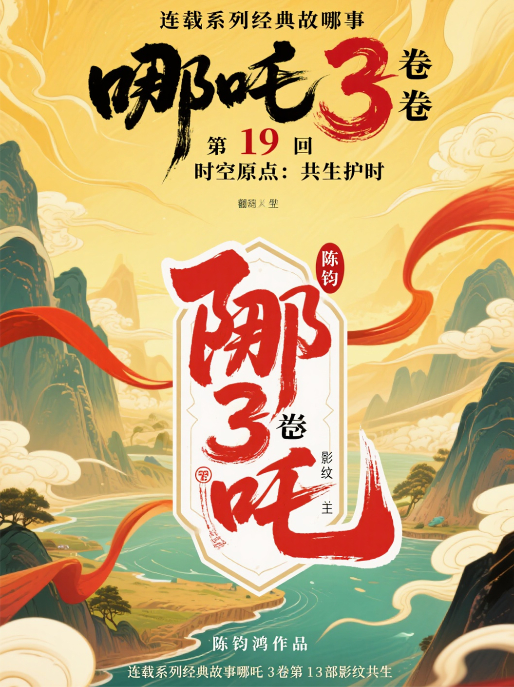 哪吒3卷第13部影纹共生第19回时空原点：共生护时