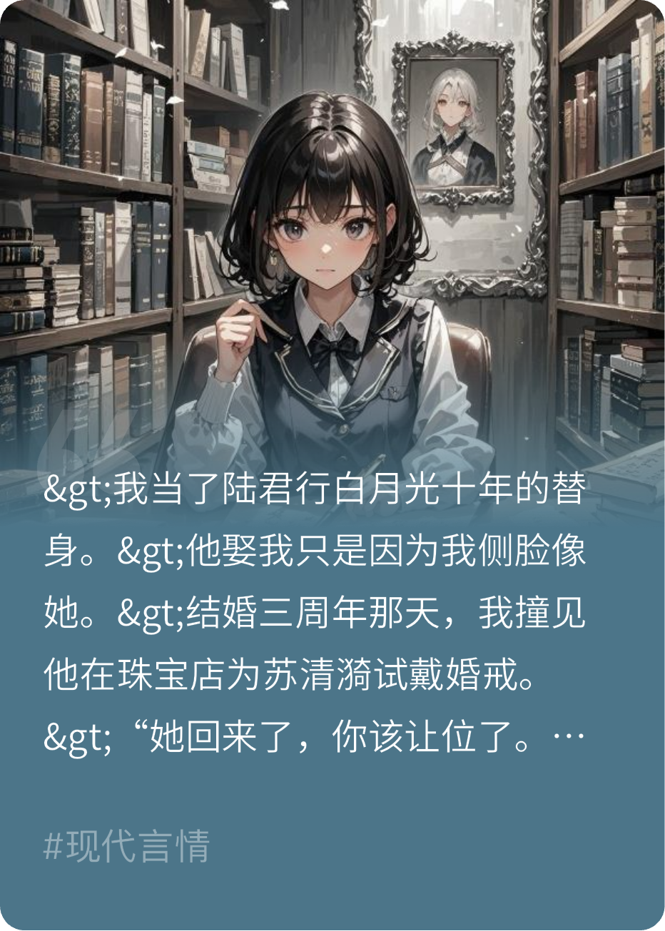 替身到期后，霸总哭碎离婚证