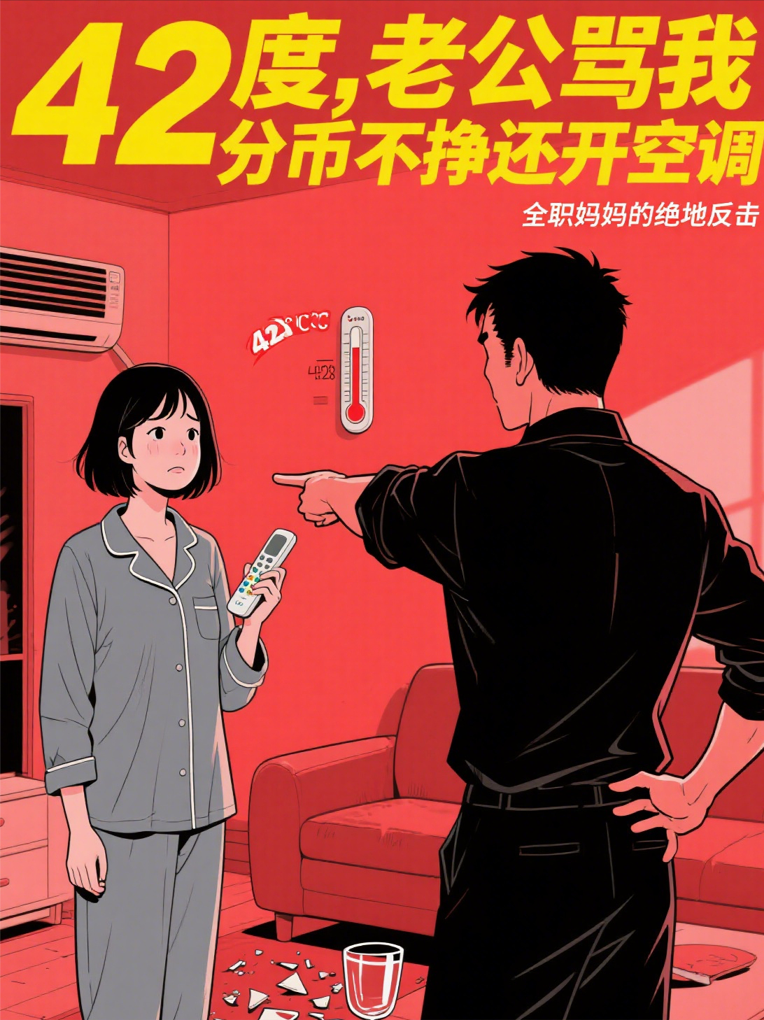 42度，老公骂我分币不挣还开空调