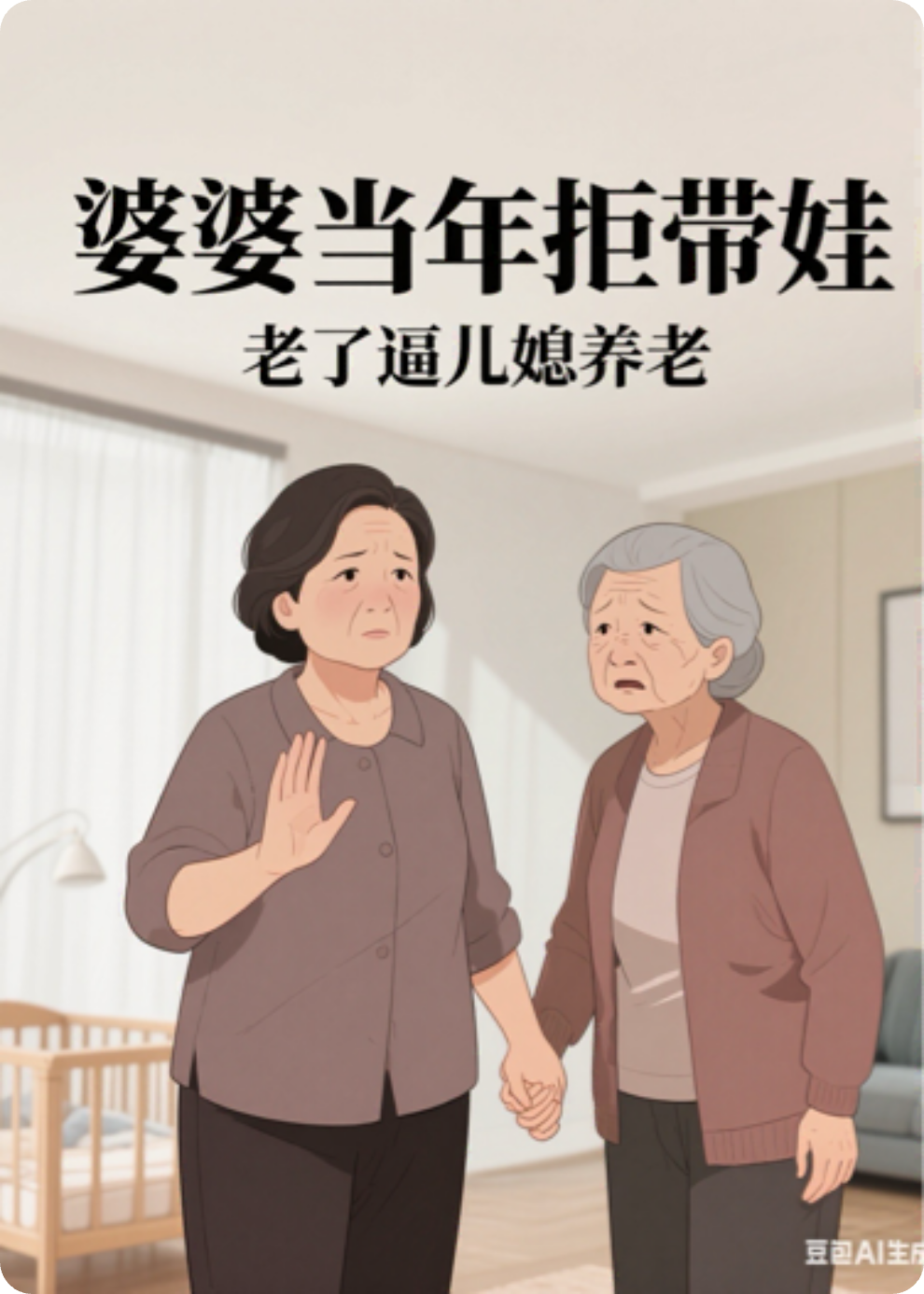 婆婆当年拒带娃，老了逼儿媳养老