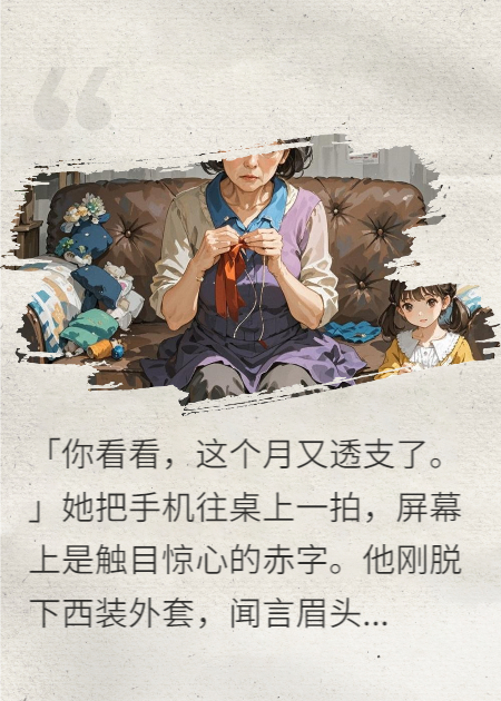 男人挣钱我顾家，给我的钱花完了