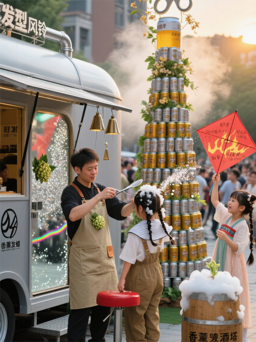 剪刀裁酒花・广场新生的喧嚣