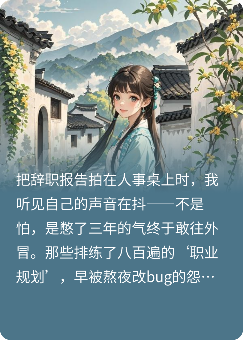裸辞30天：我把KPI扔进了江南