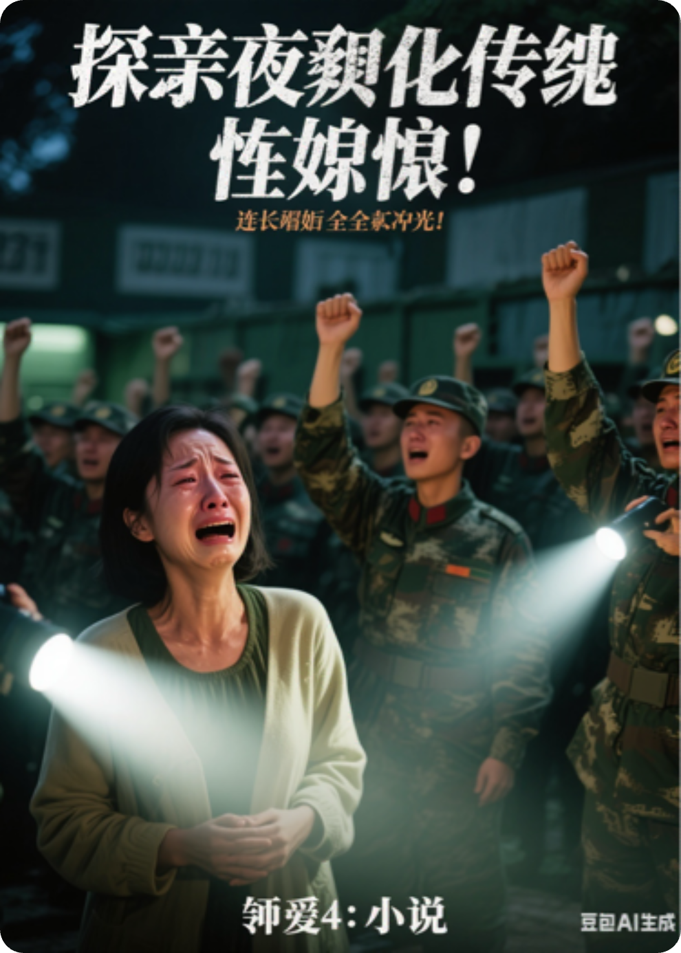 探亲夜军营传尖叫：连长媳哭，全连举手电冲