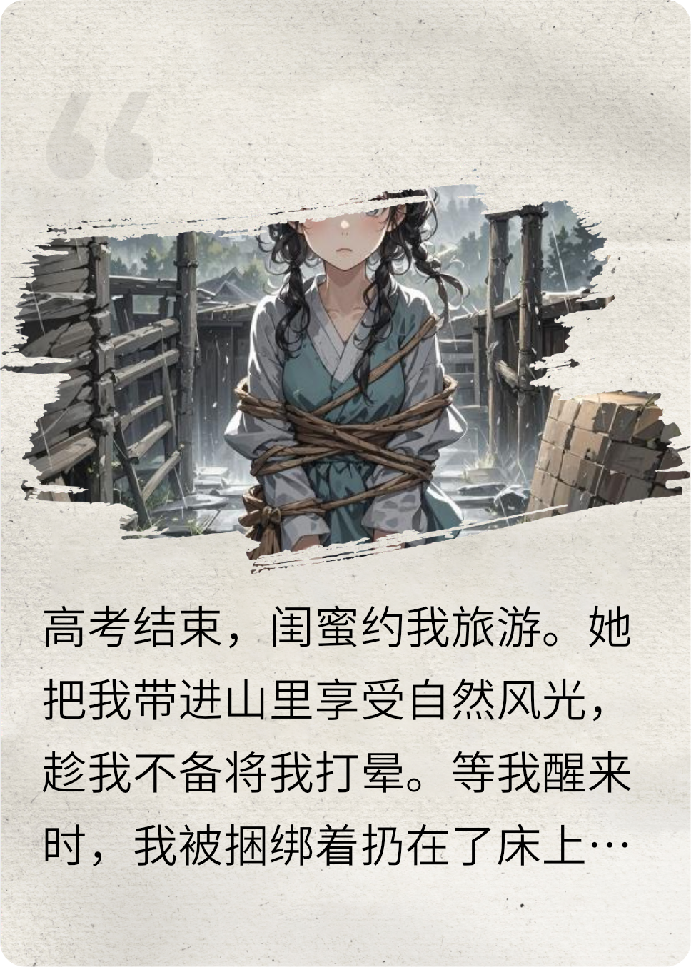 闺蜜把我卖进深山，我拉她一起