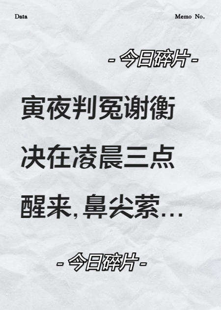 阳判录-谢衡决工作记录