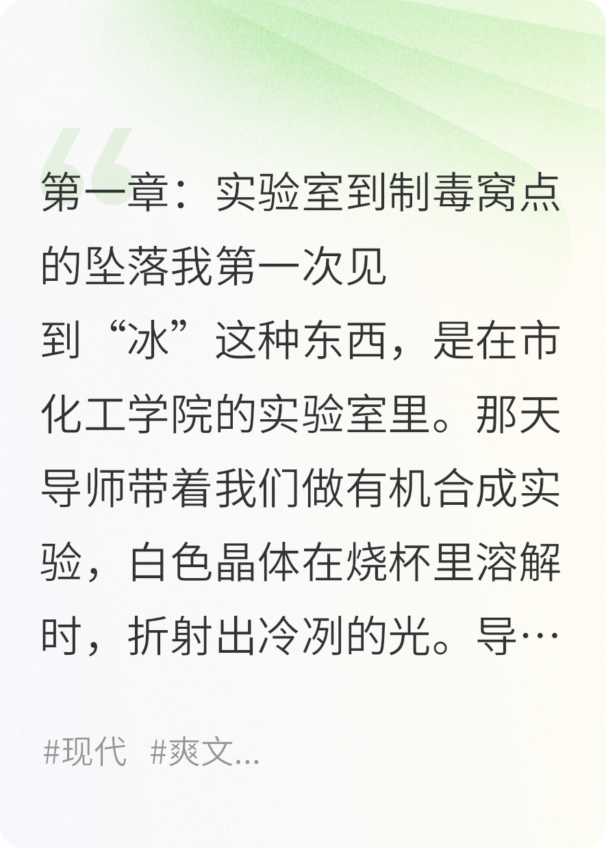 当我成为制毒师，大哥替我挡子弹