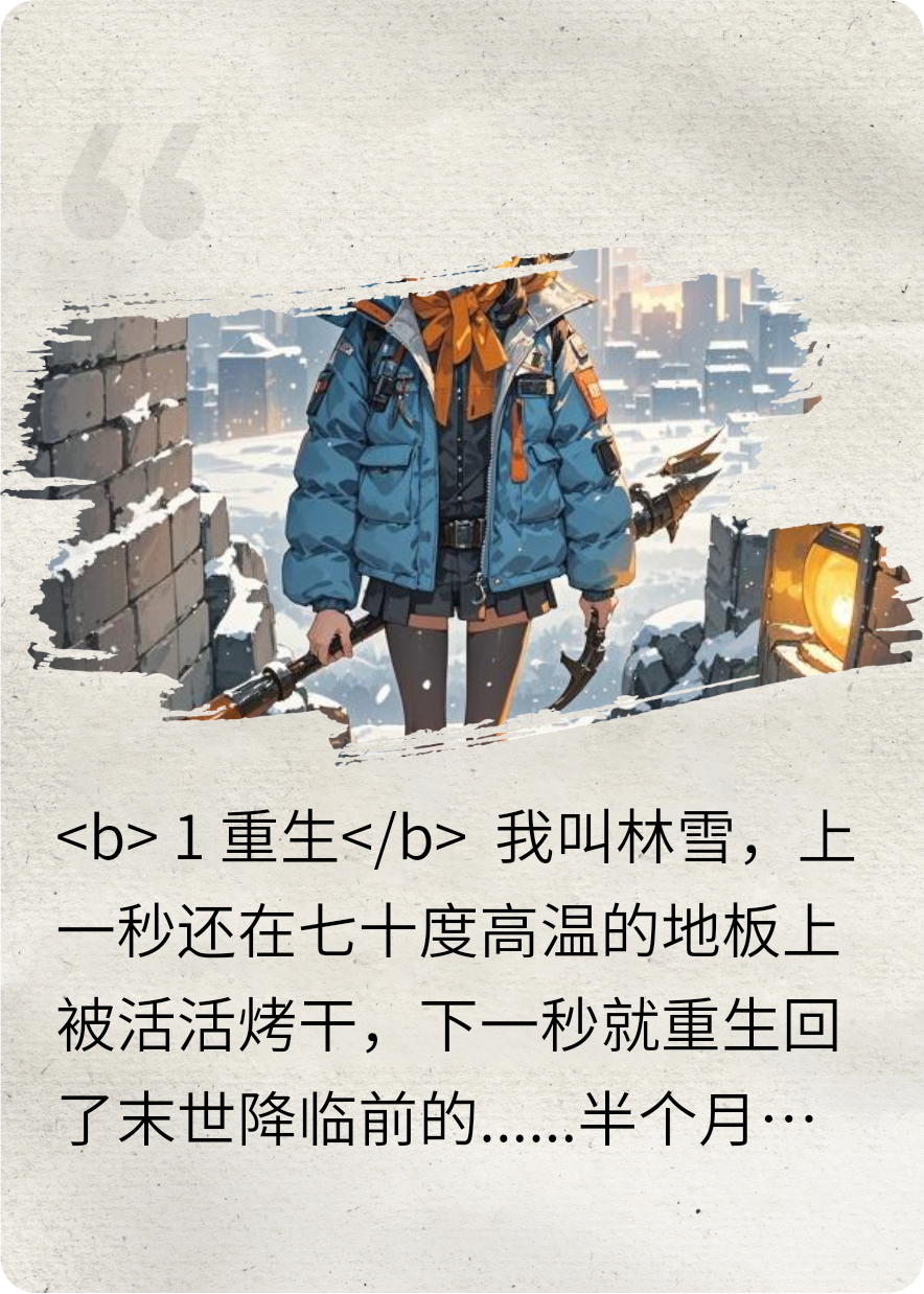 末世重生开局囤，脚踹渣男爽翻天