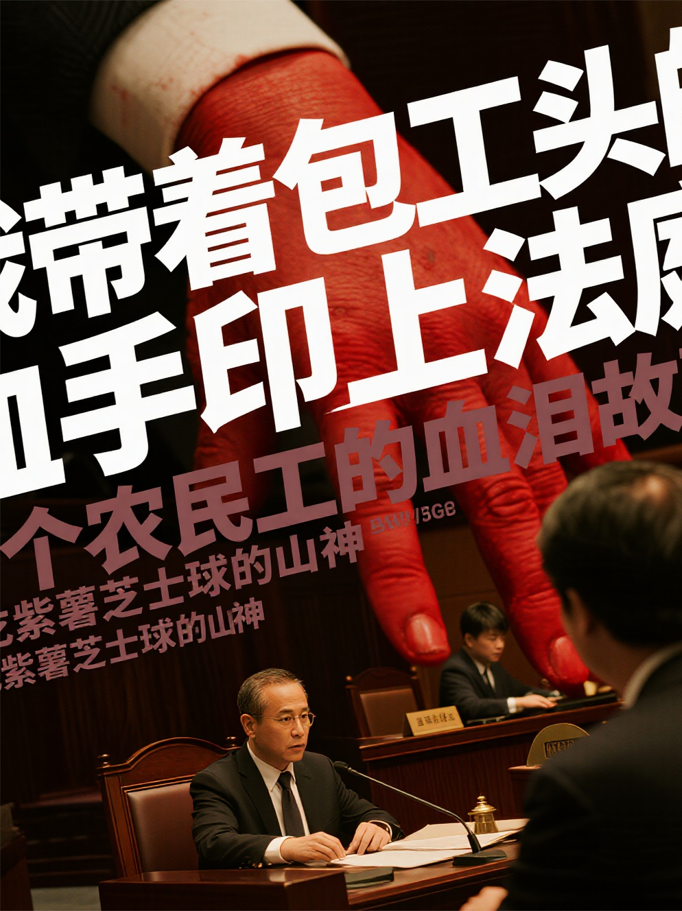 我带着包工头的血手印闯法庭