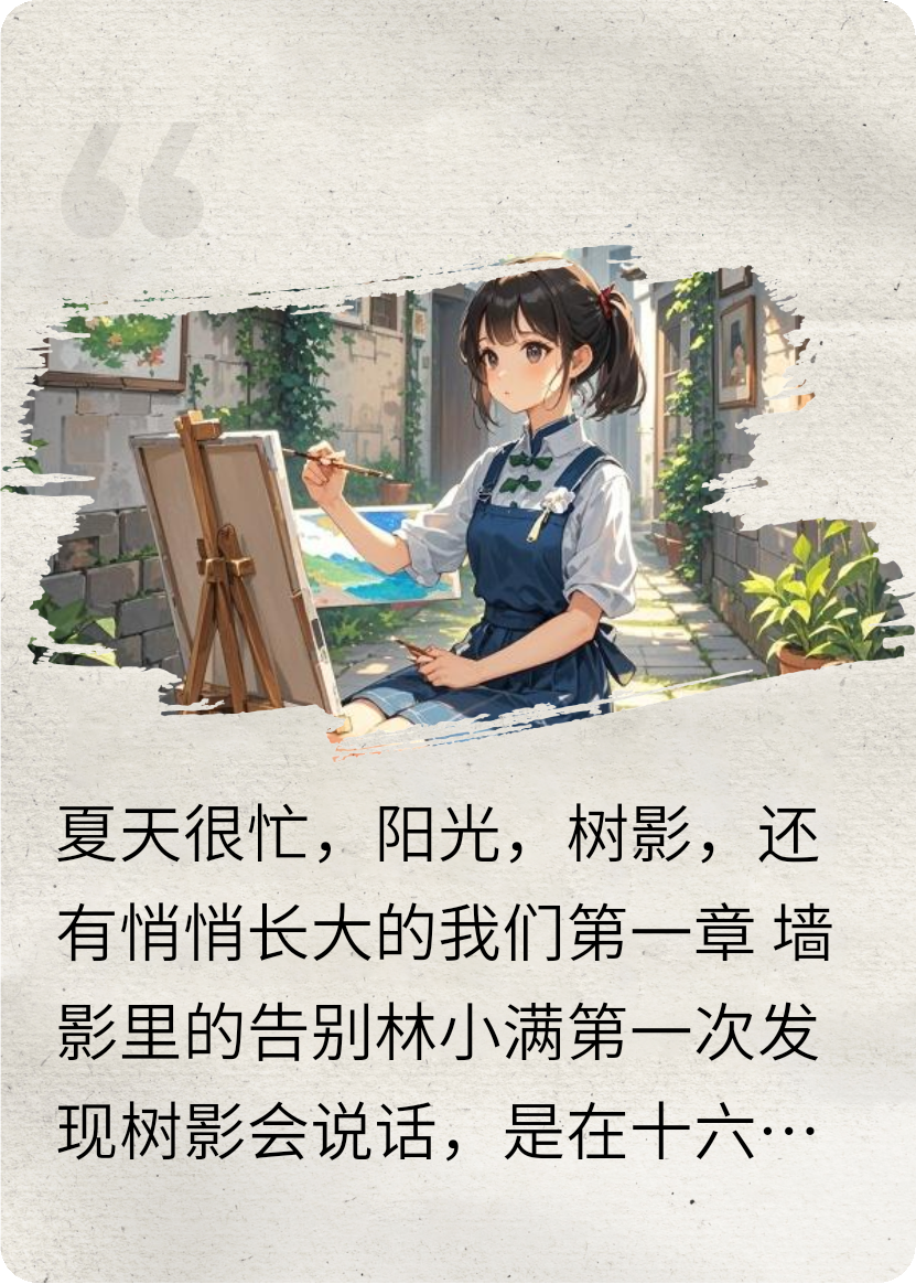 夏天很忙，阳光，树影，还有悄…