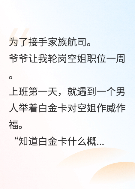 老公小助理亲哥拿白金卡大闹飞机，我选择离婚